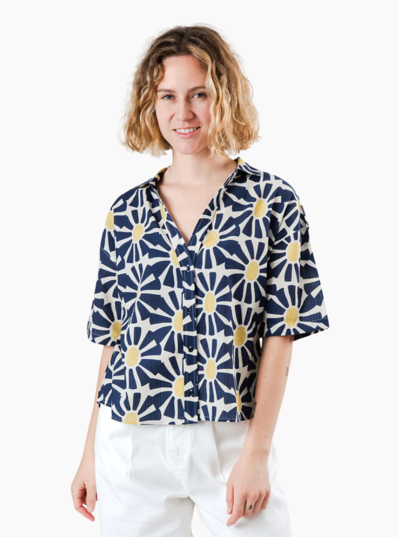 Blusa Cropped Marisol - navy