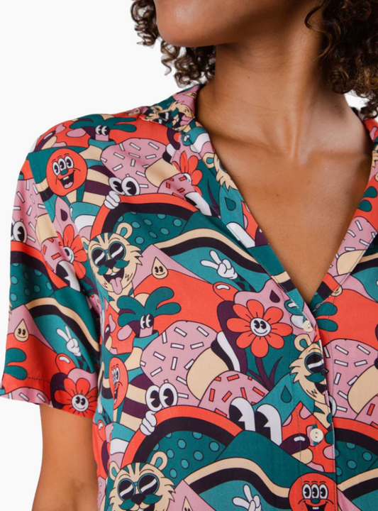 BLUSA ALOHA YEYE WELLER - ROJA