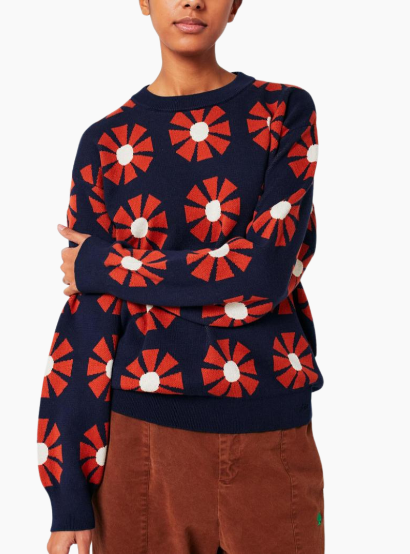 Jersey jacquard Flower