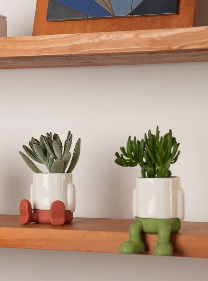 Mini maceta Mr.Dangly verde