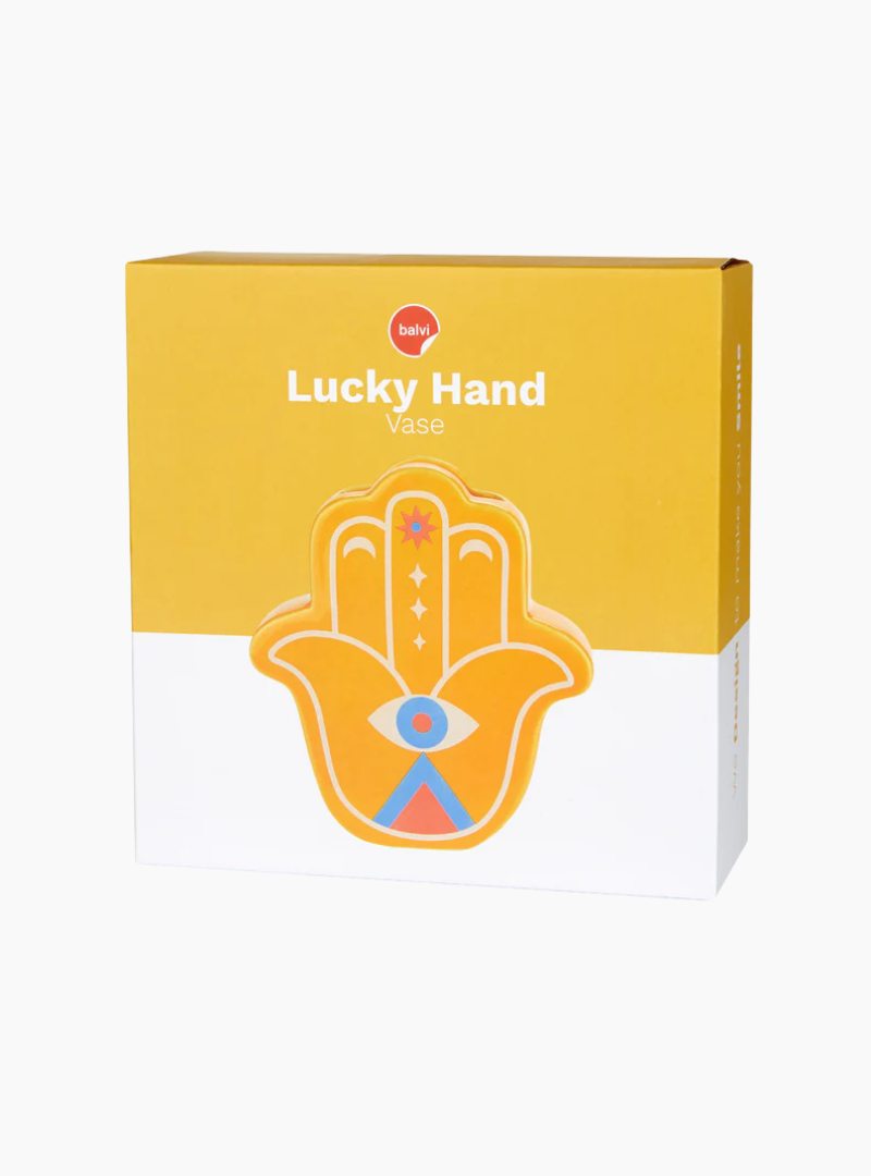 Florero Lucky Hand amarillo
