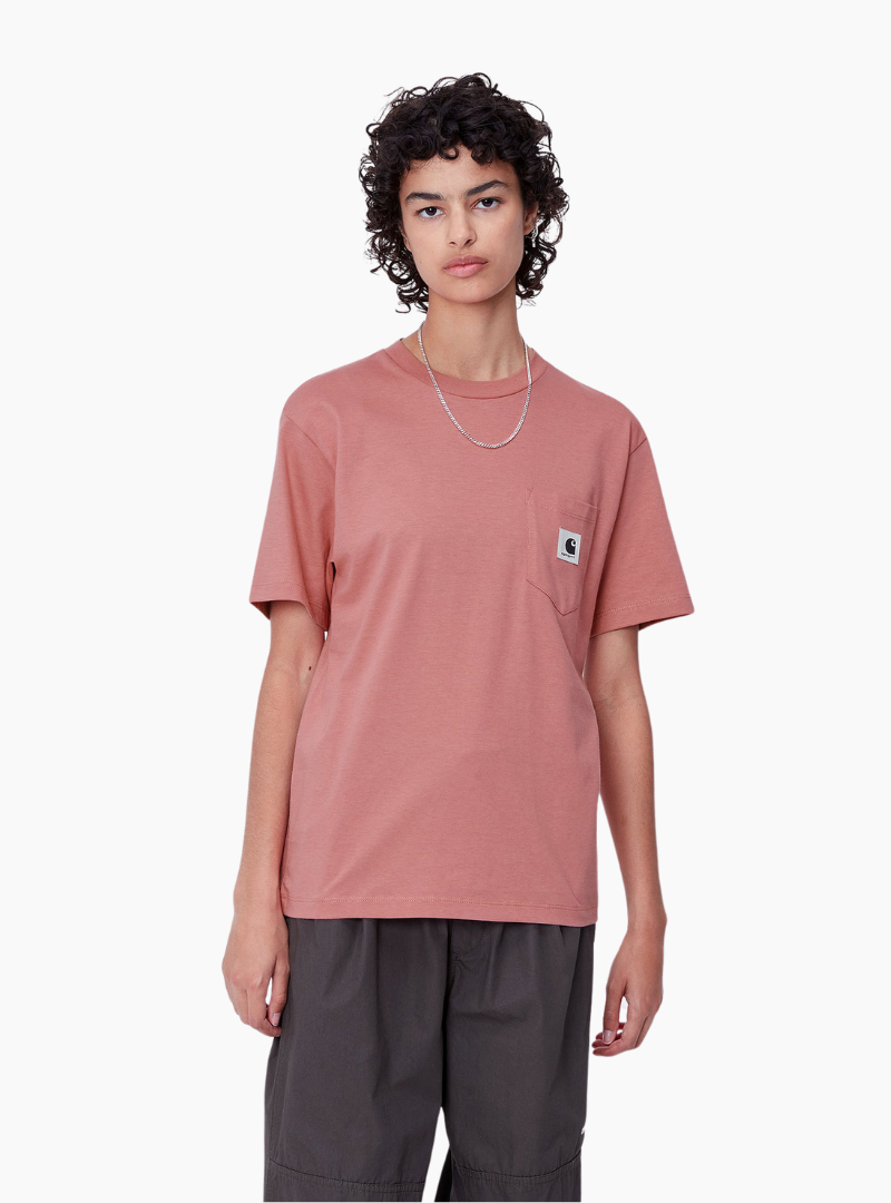 Camiseta W' S/S Pocket - dusty rose