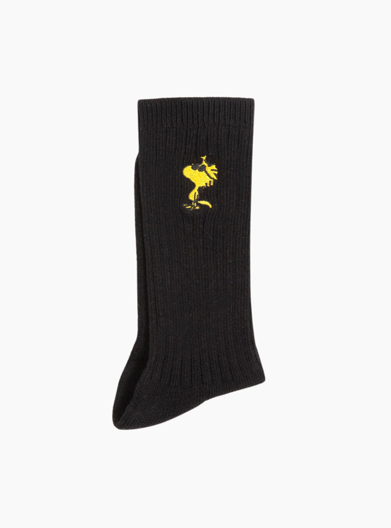 Calcetines Peanuts Woodstock Negro