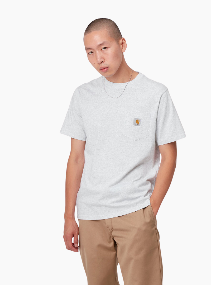 Camiseta S/S Pocket - ash heather