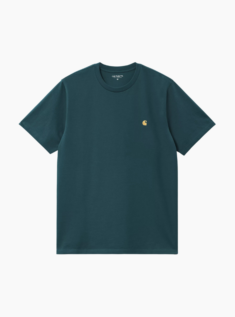 Camiseta S/S Chase - duck blue / gold