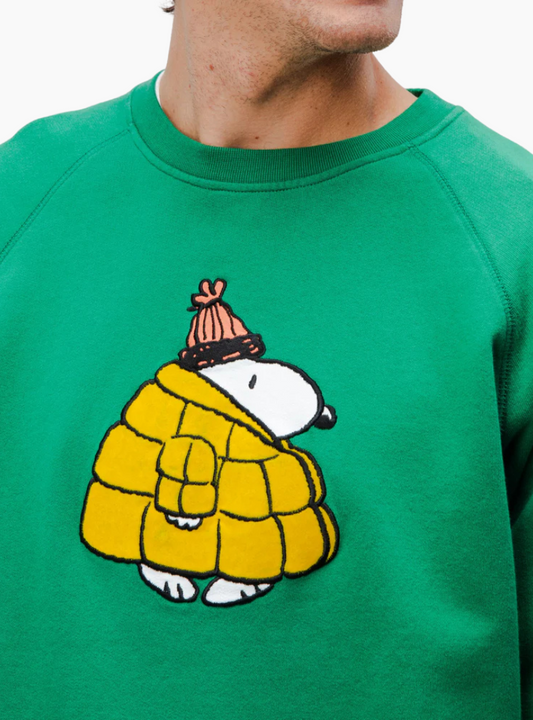 Sudadera Peanuts Snow - Verde