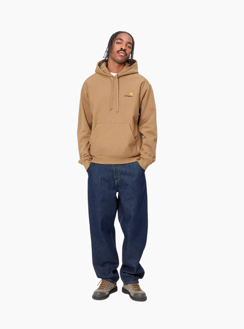 Sudadera Hooded American Script - peanut