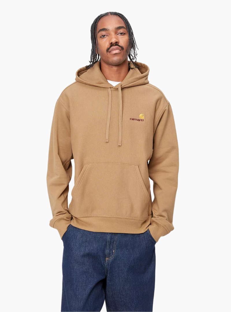 Sudadera Hooded American Script - peanut