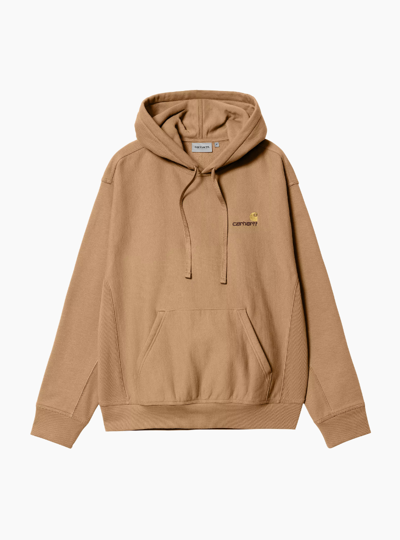 Sudadera Hooded American Script - peanut