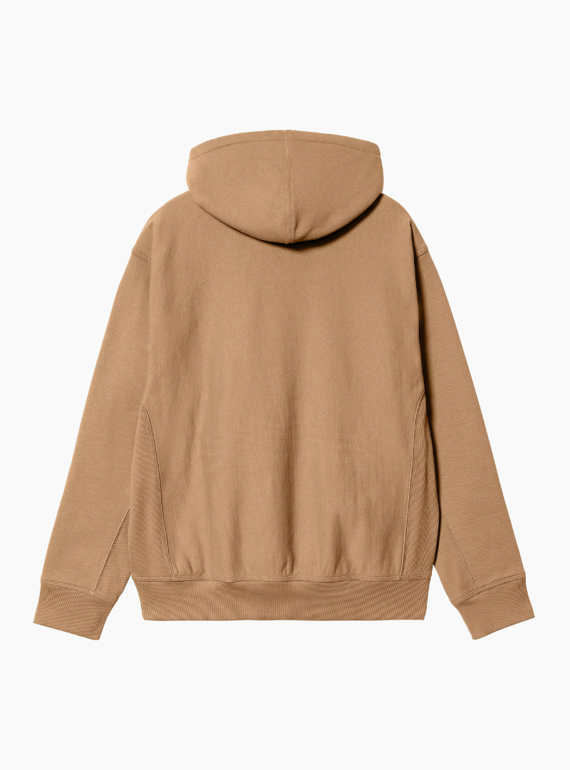 Sudadera Hooded American Script - peanut