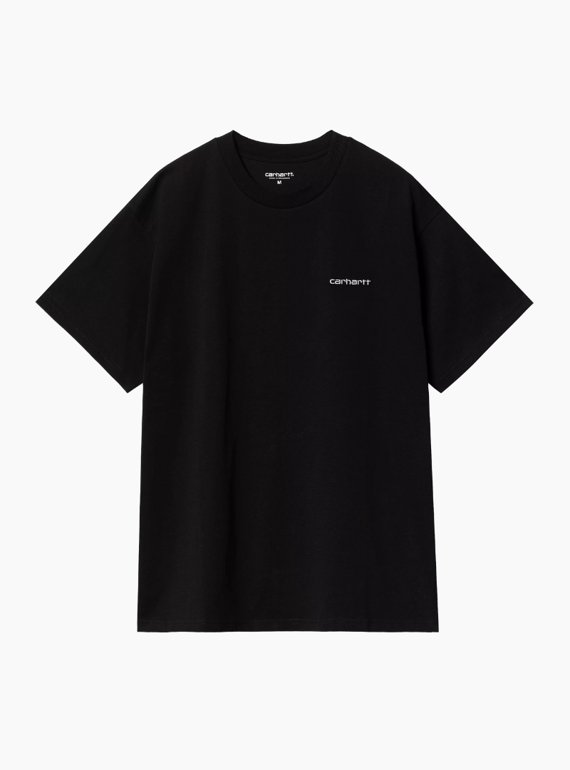 Camiseta s/s script embroidery - black / white