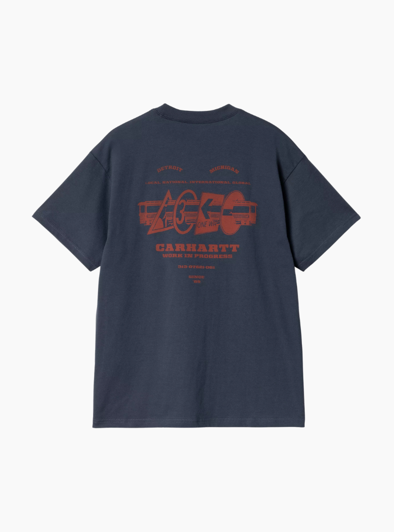 Camiseta  S/S Runaway - blue / vermillion