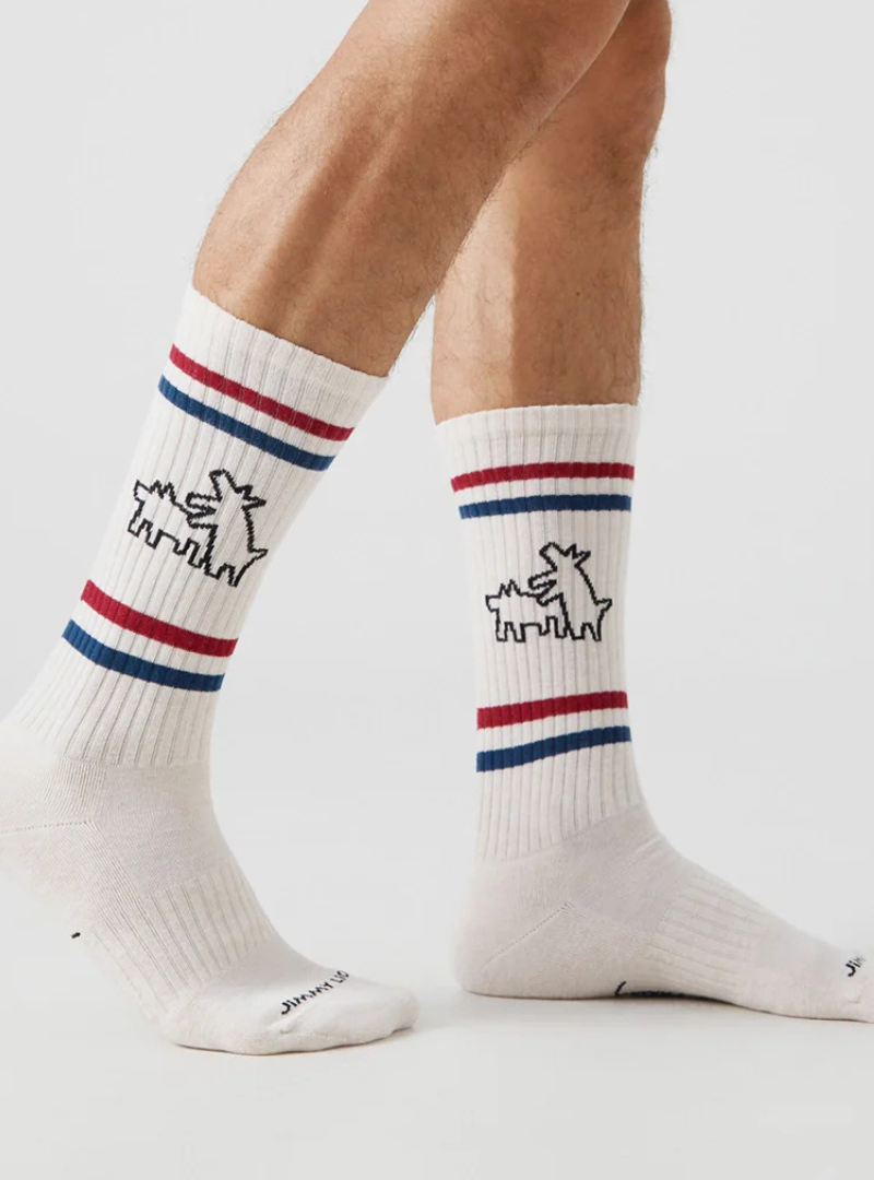 Calcetines Athletic Keith Haring Two Dogs