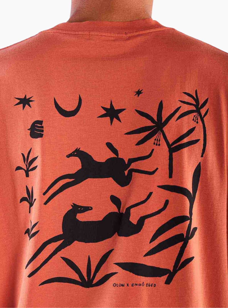 Camiseta Night Trip - mandarin