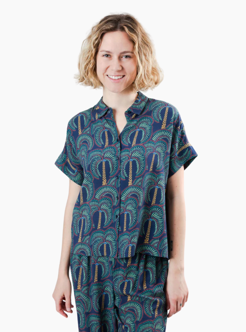 Blusa Borneo - Batwing Navy