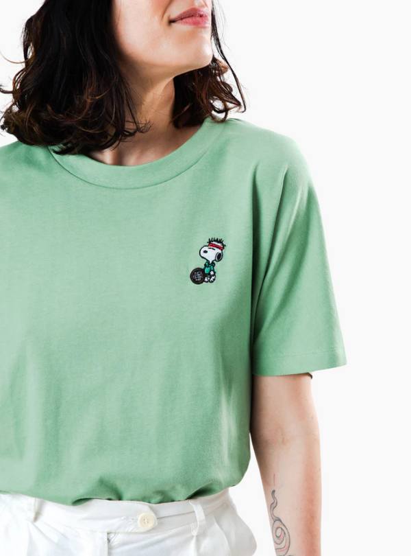 Camiseta Oversize Peanuts The Tennis Snoopy - Verde