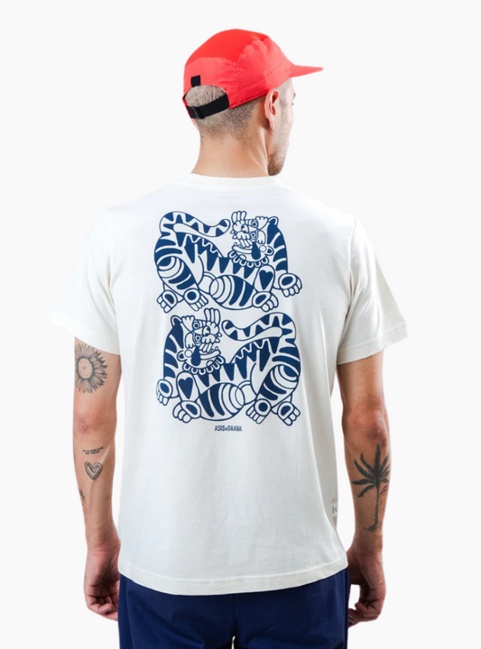 Camiseta Asis Percales Tigris - Ecru