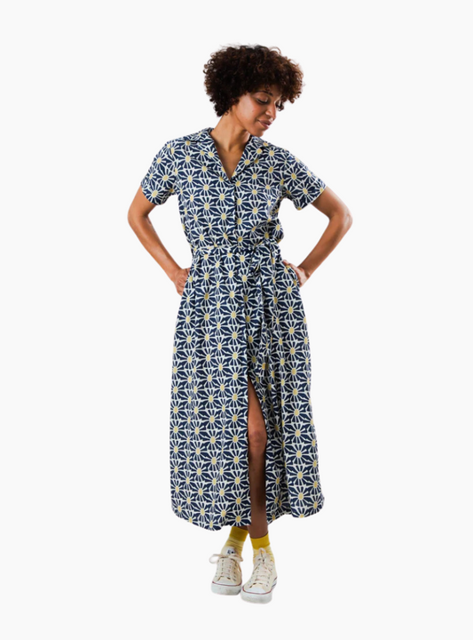 Vestido Largo Marisol Navy