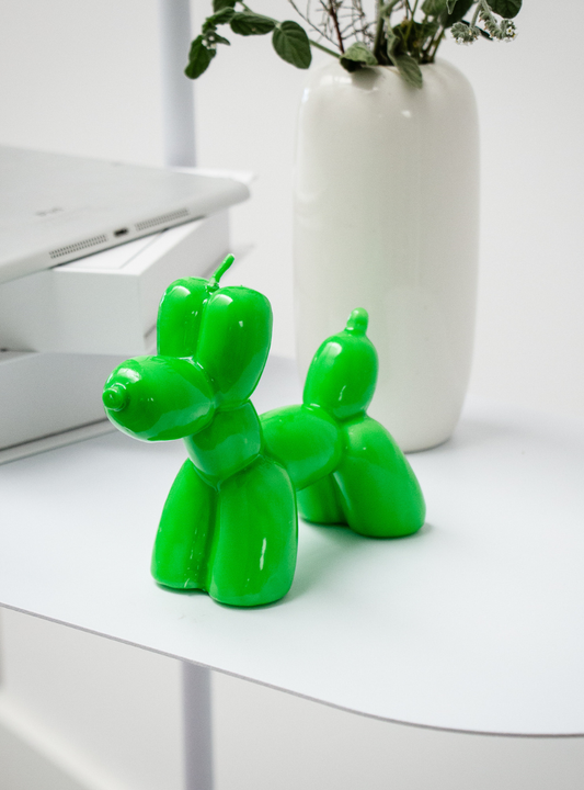 Vela Balloon Dog verde
