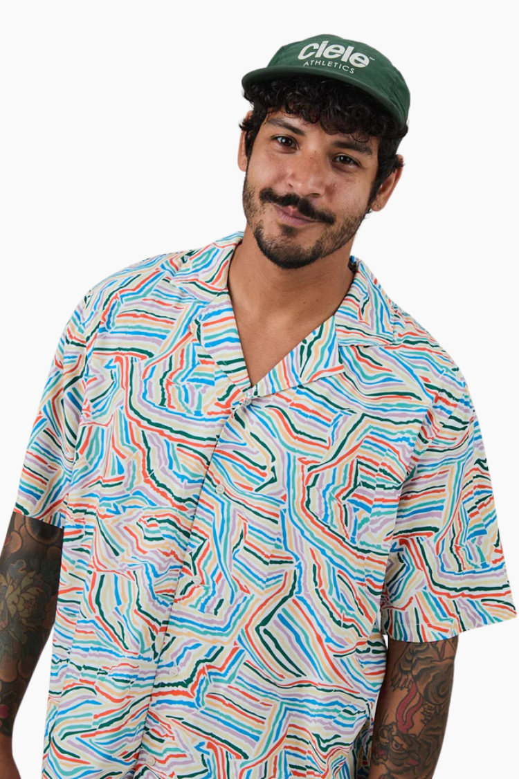 Camisa Aloha Messy Stripes