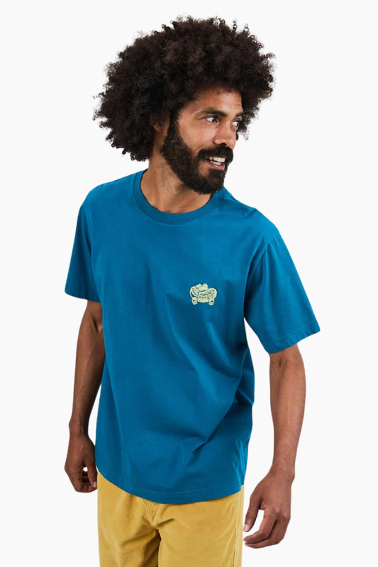 Camiseta Crocodile Asis x Brava azul