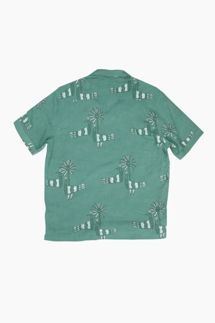 Camisa Oba Mulmul - sea green