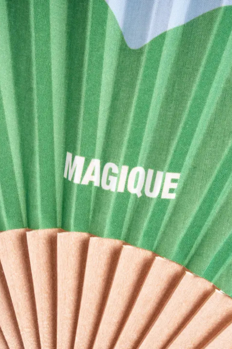 Abanico Macro Flor Verde