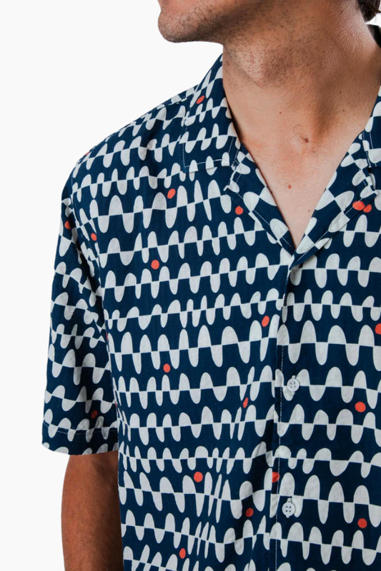 Camisa Aloha Sunset Navy