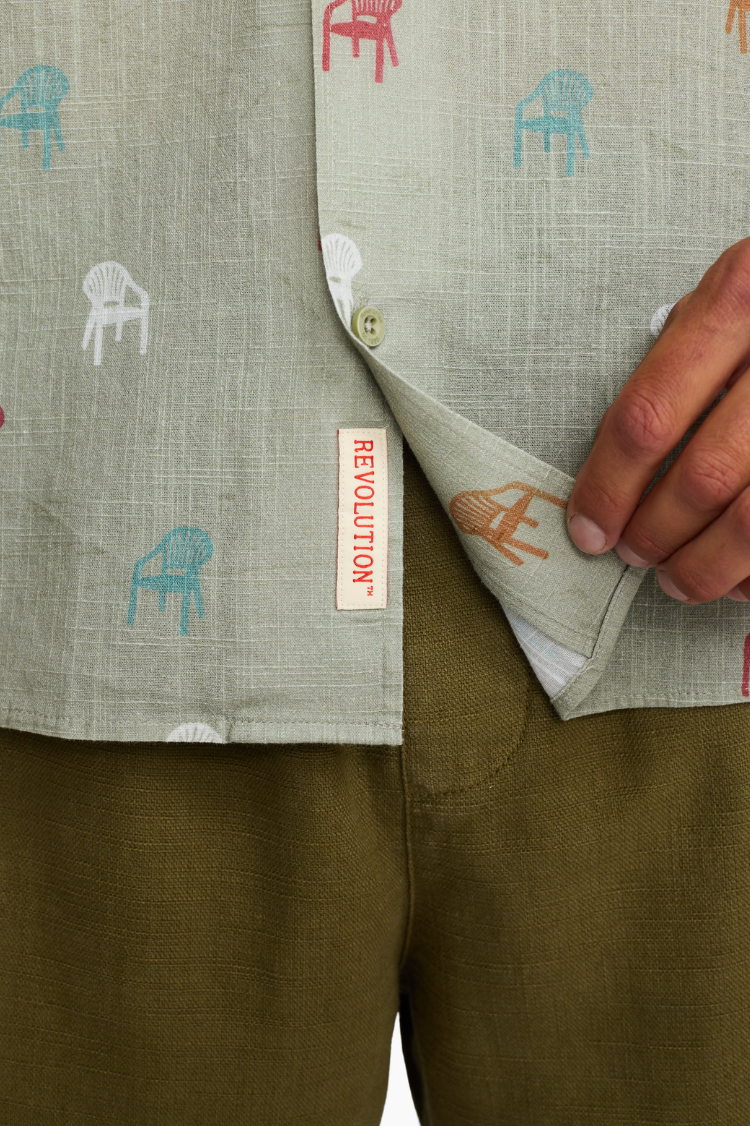 Camisa Cuban Chairs - Light Green