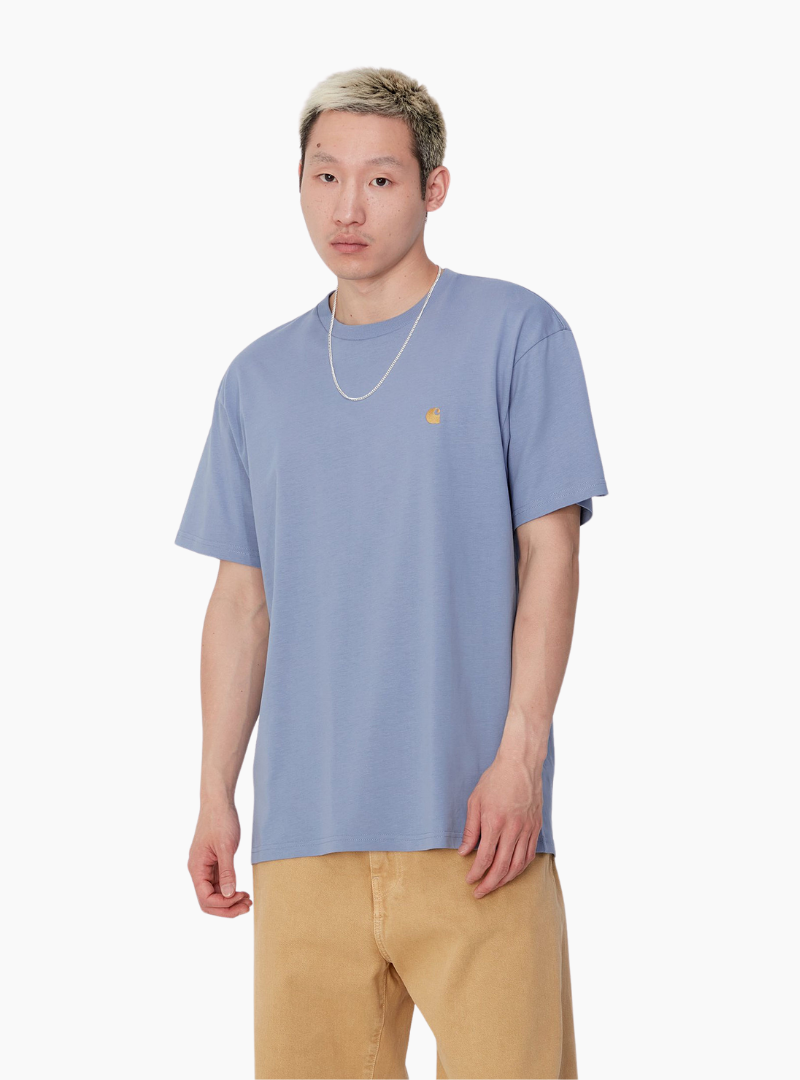 Camiseta S/S Chase - charm blue / gold