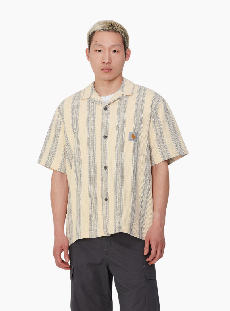 CAMISA S/S DODSON - STRIPE NATURAL