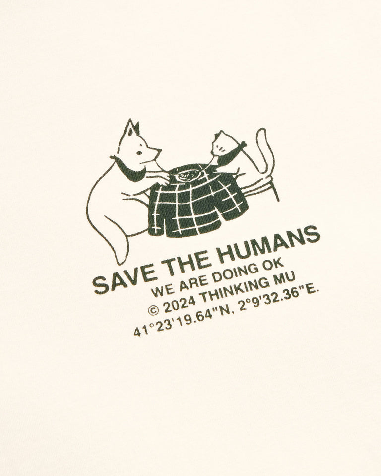 Camiseta blanca Save the humans Zach