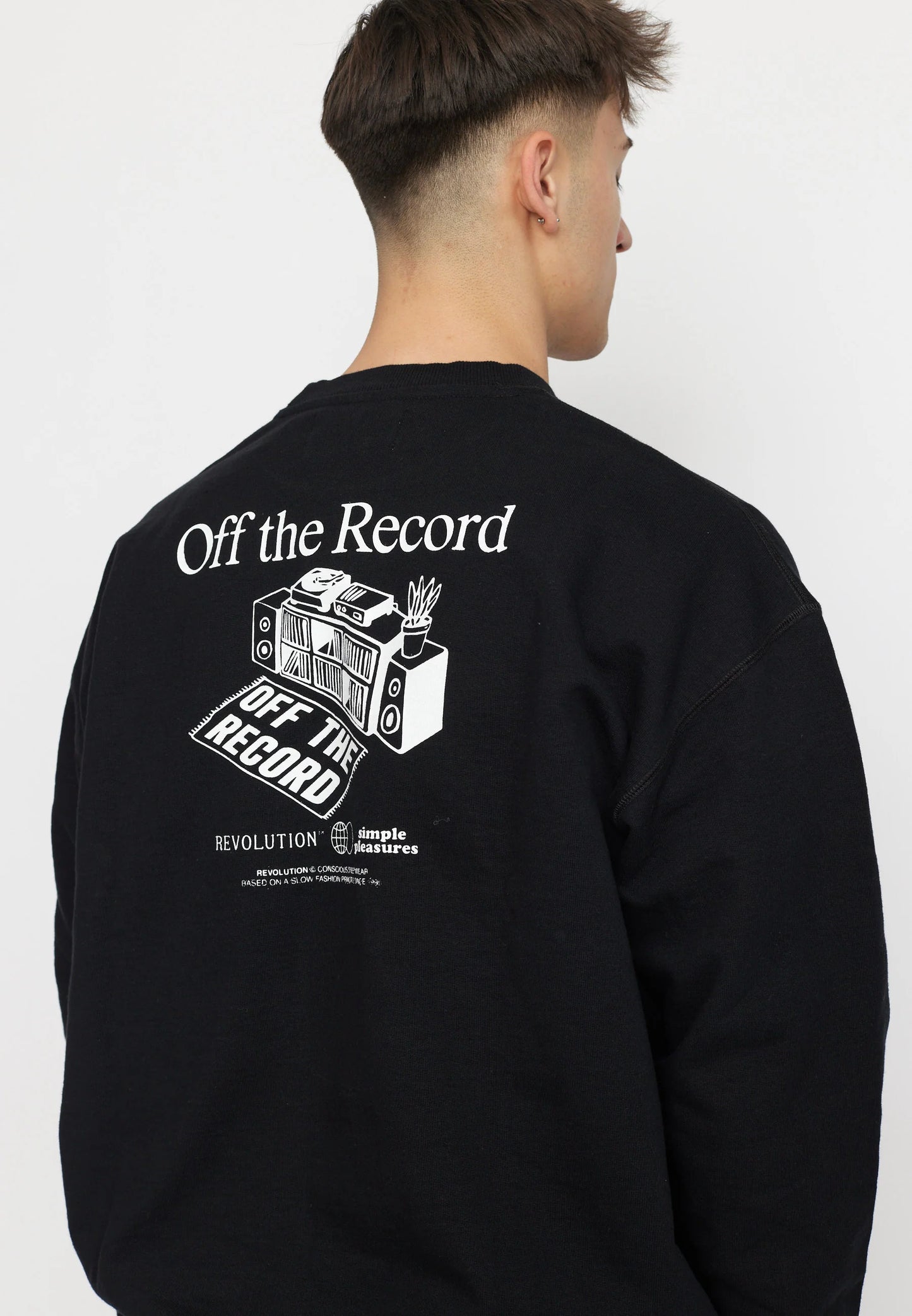 Sudadera Printed Rec - black