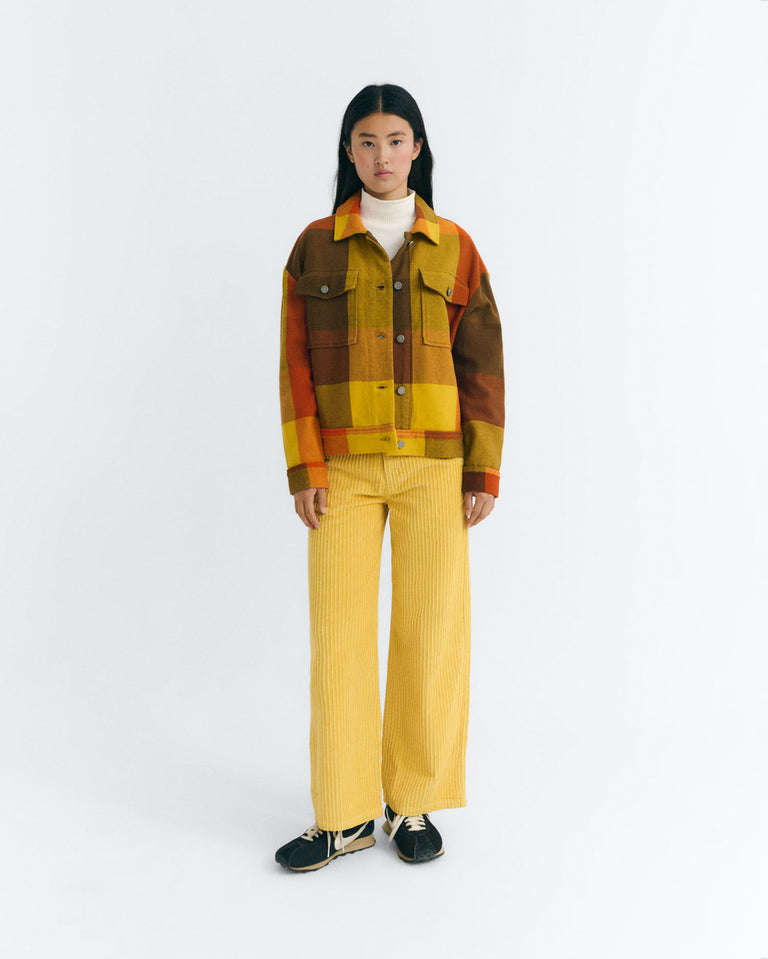 Chaqueta Frans cuadros marrones