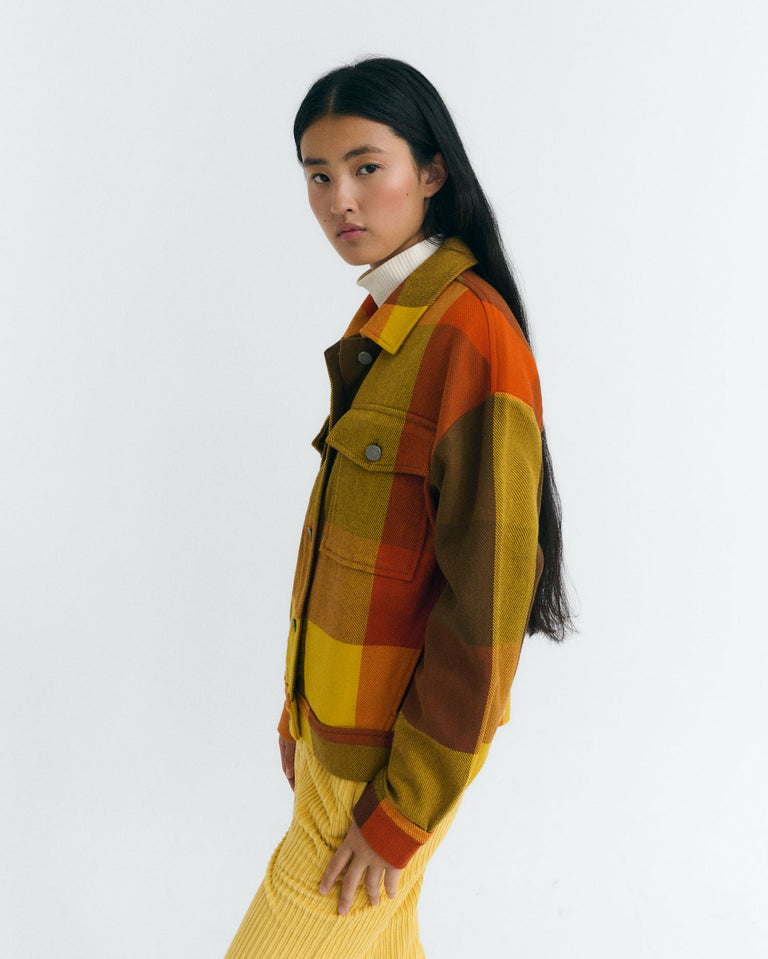 Chaqueta Frans cuadros marrones