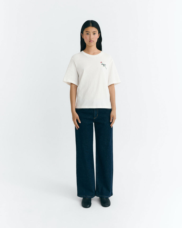 Camiseta bordada flor TM Lucia