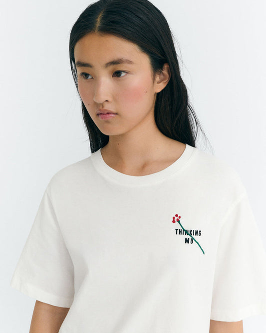 Camiseta bordada flor TM Lucia