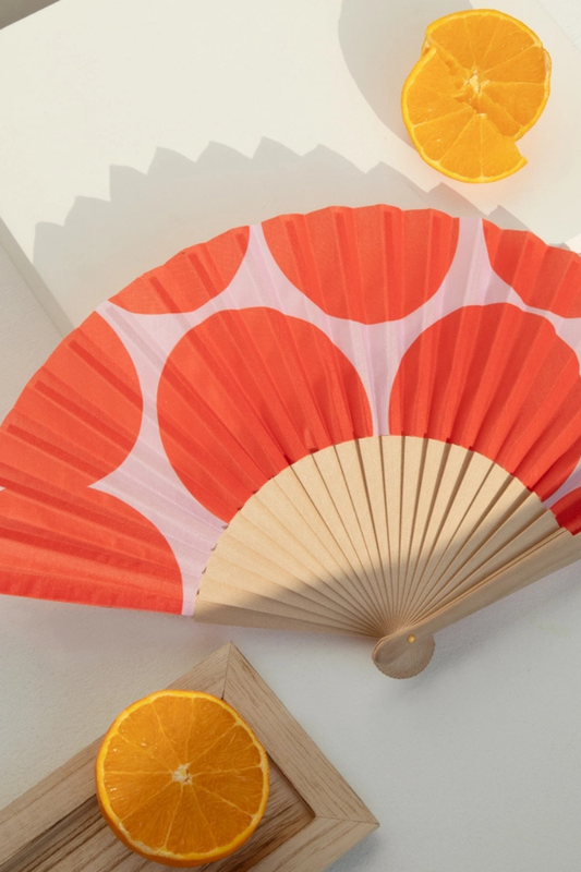 abanico Helio Ferretti rojo estampado scarlet breeze