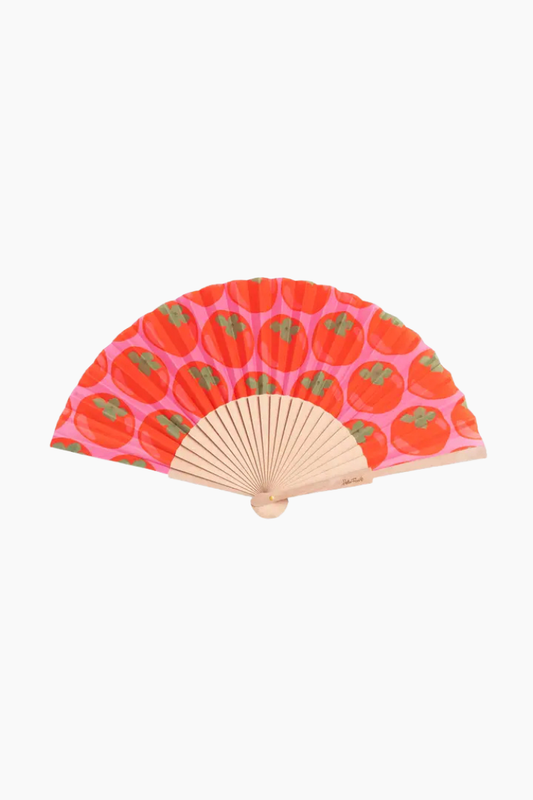 abanico Helio Ferretti estampado tomates rojo original