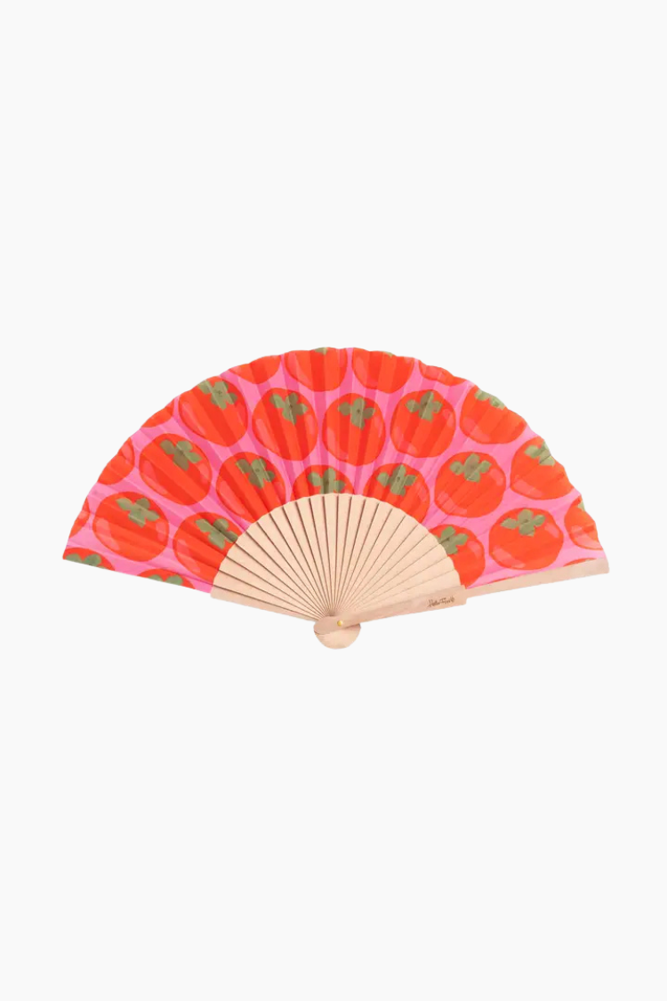 abanico Helio Ferretti estampado tomates rojo original