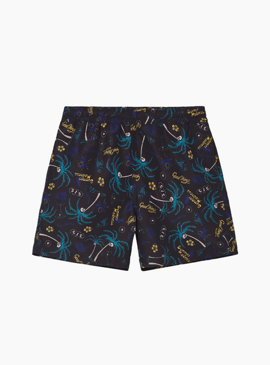 Bañador Drift Swim Mirage Black de Carhartt WIP con estampado gráfico