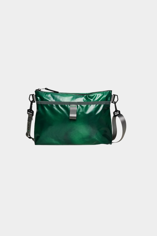Bolso bandolera Rains Sibu Musette Envy en verde brillante con correa ajustable y diseño compacto