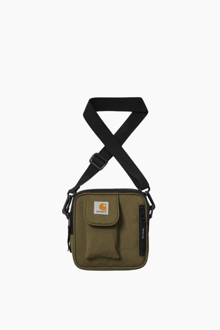 Bolso bandolera verde Carhartt WIP Essentials Bag Highland con múltiples bolsillos
