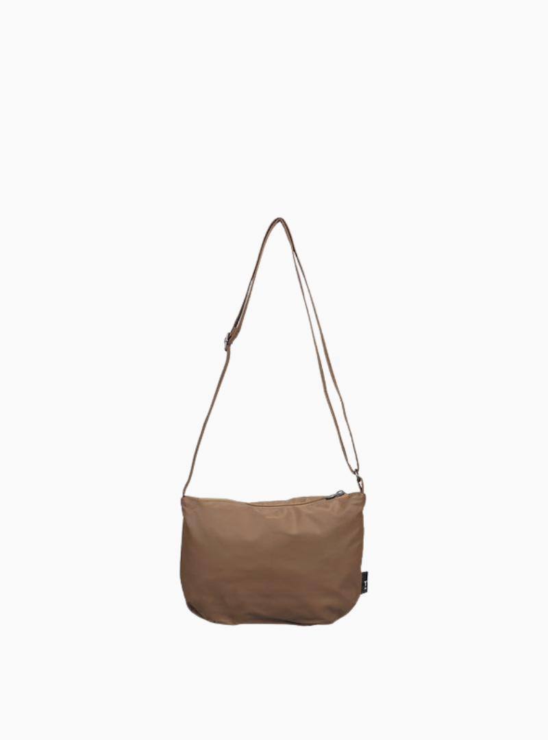 Bolso bandolera F.G. Baggy Tinne + Mia color Beaver Fur cuero vegano