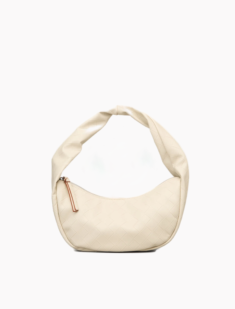 Bolso Talia Sand de Becksöndergaard en color crema con diseño trenzado