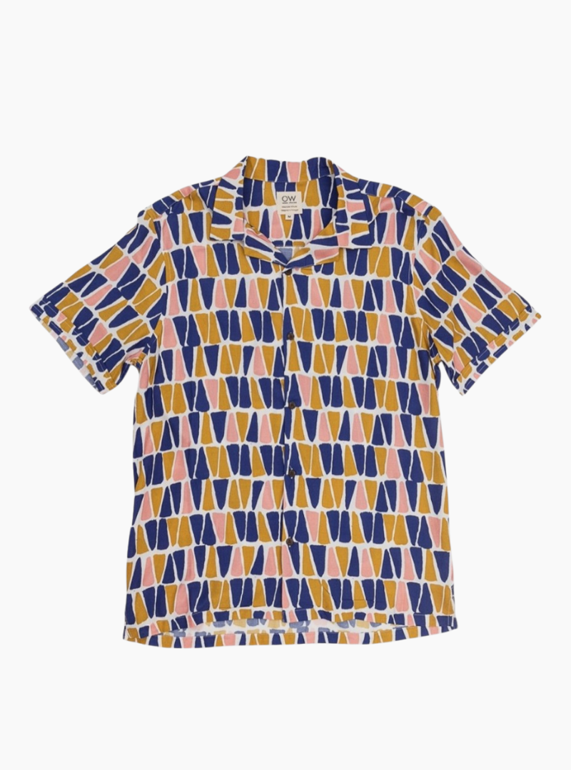 camisa otherwise dakota blockprint hombre algodon organico