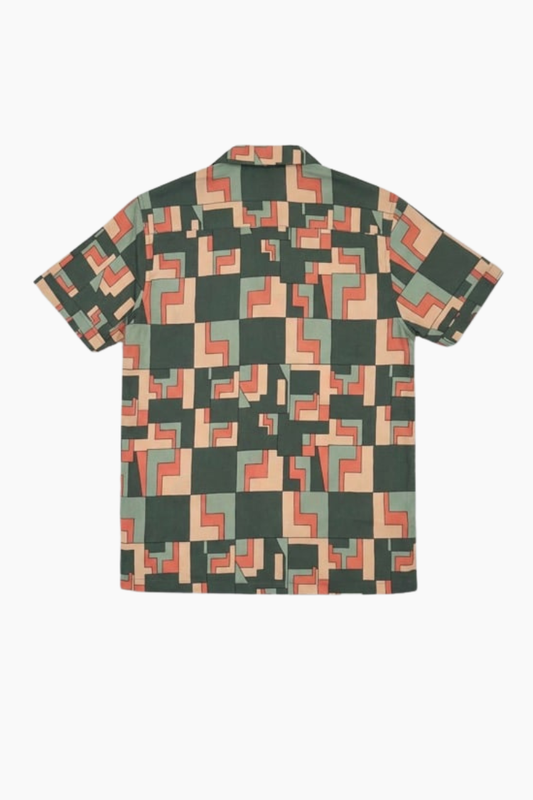 Camisa Otherwise Pali con estampado digital en viscosa de manga corta