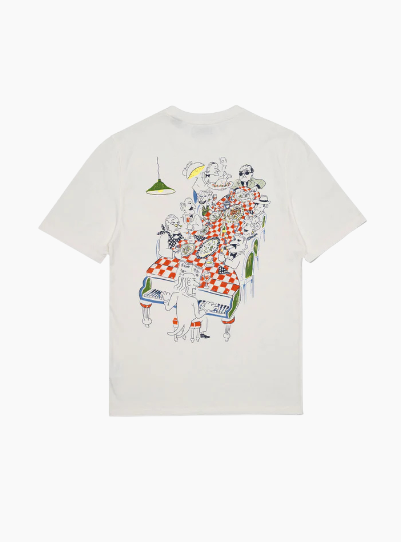 Camiseta Edmmond Piano Bar Plain Off White 100% algodón orgánico
