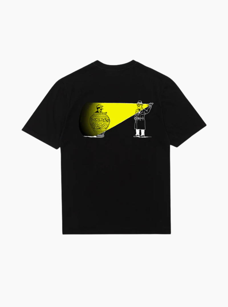 Camiseta Edmmond Hide Black negra, 100% algodón orgánico 220 g/m², hecha en Portugal