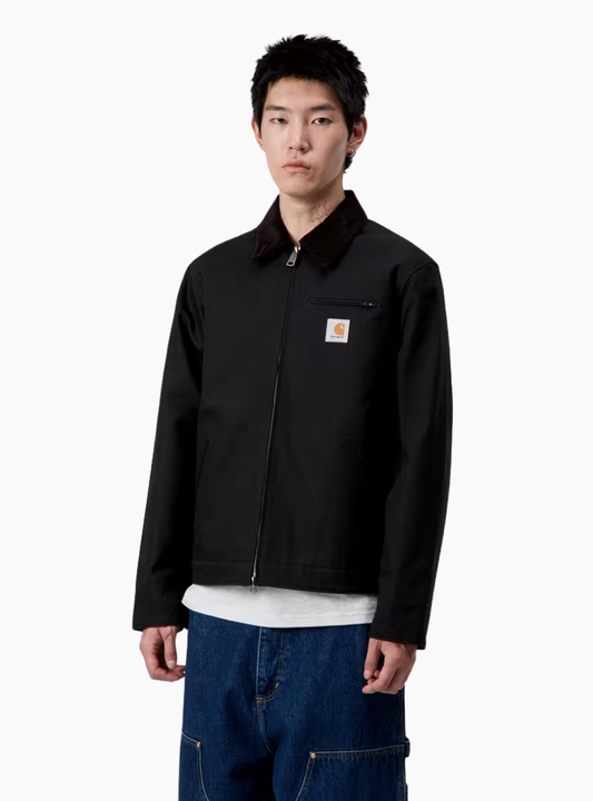 Chaqueta Carhartt WIP Detroit Jacket color negro para hombre en lona Dearborn Canvas orgánica.